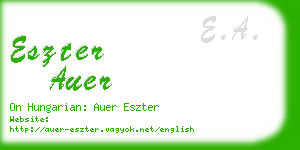 eszter auer business card